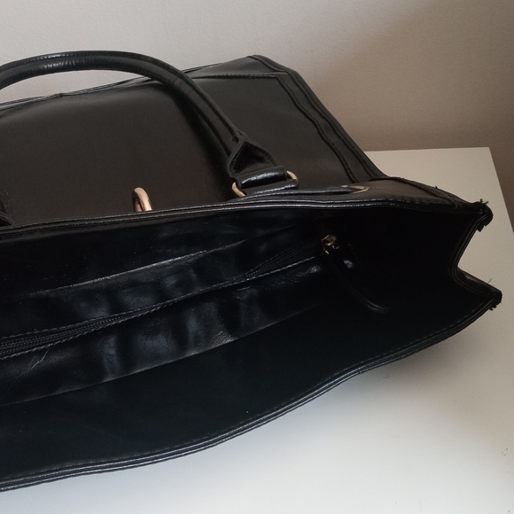 🖤👜 Black & Gold Tote Bag | Jessica | Laptop Work School Travel | 14" x 14" - Picture 6 of 11